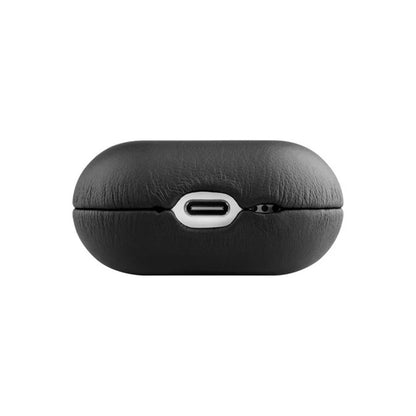 Ovitek Fixed PodsLeather za Apple AirPods 4, črn