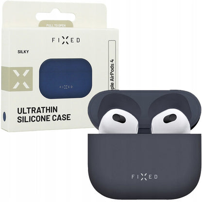Ovitek Fixed Silky za Apple AirPods 4, Modra