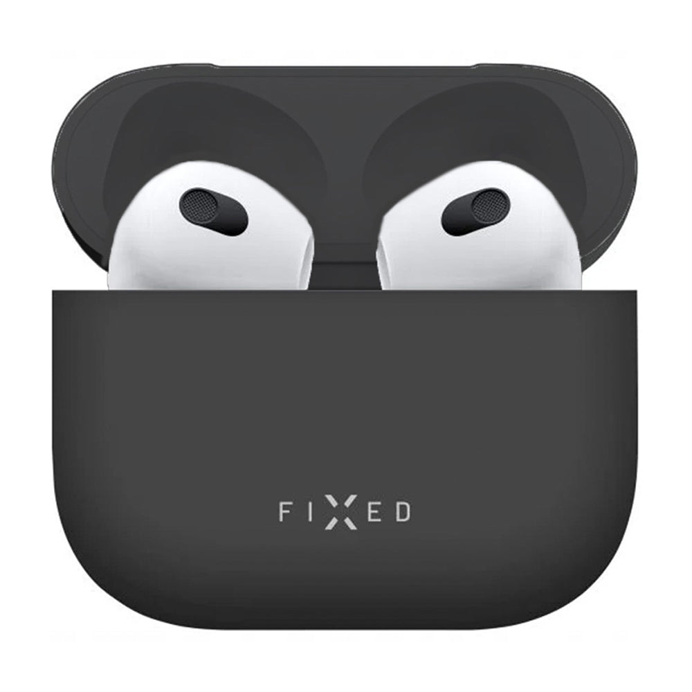 Ovitek Fixed Silky za Apple AirPods 4, Črn