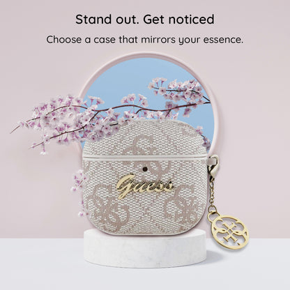 Ovitek Guess 4G Charm za Apple AirPods 4, rjava