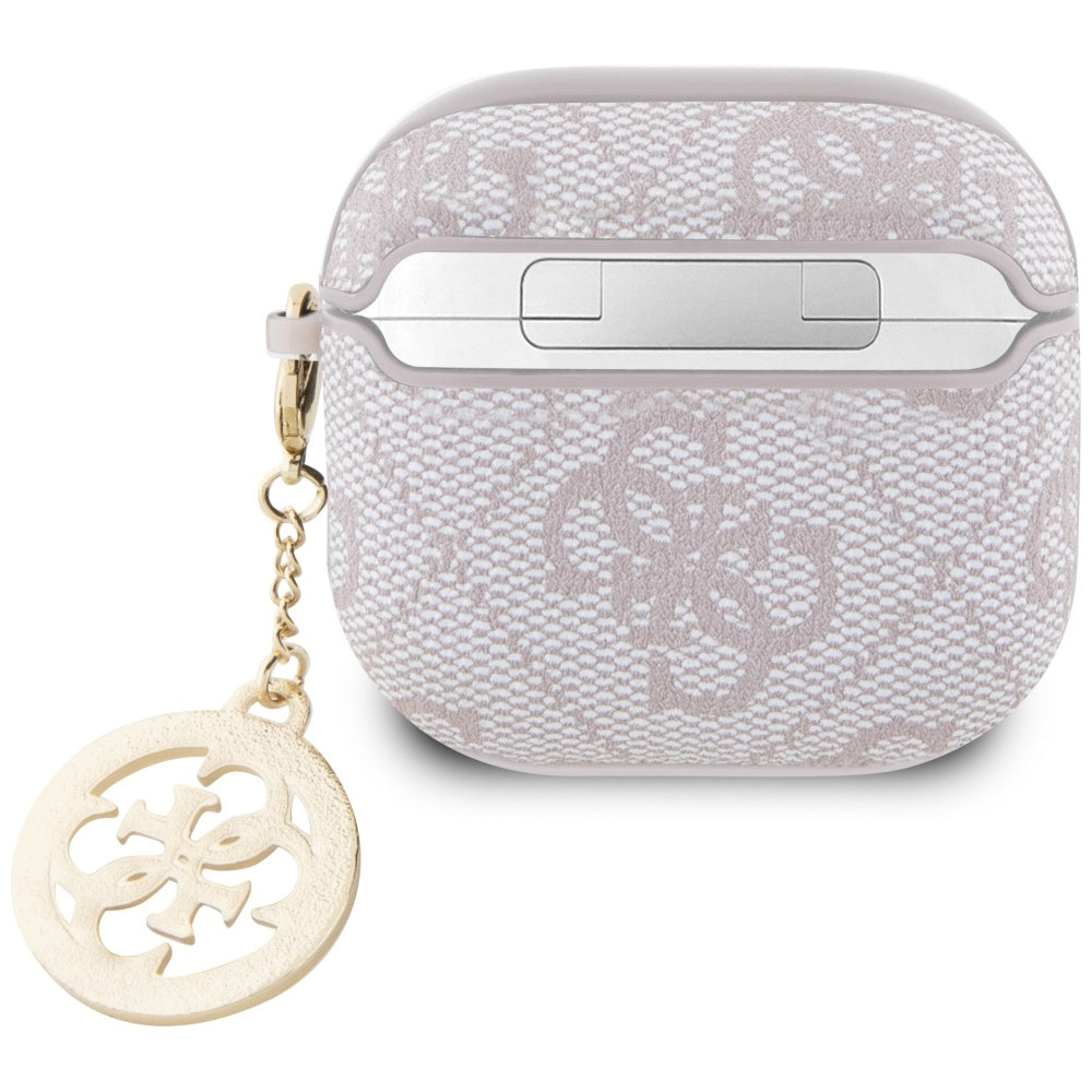Ovitek Guess 4G Strass Charm za Apple AirPods 4, Roza