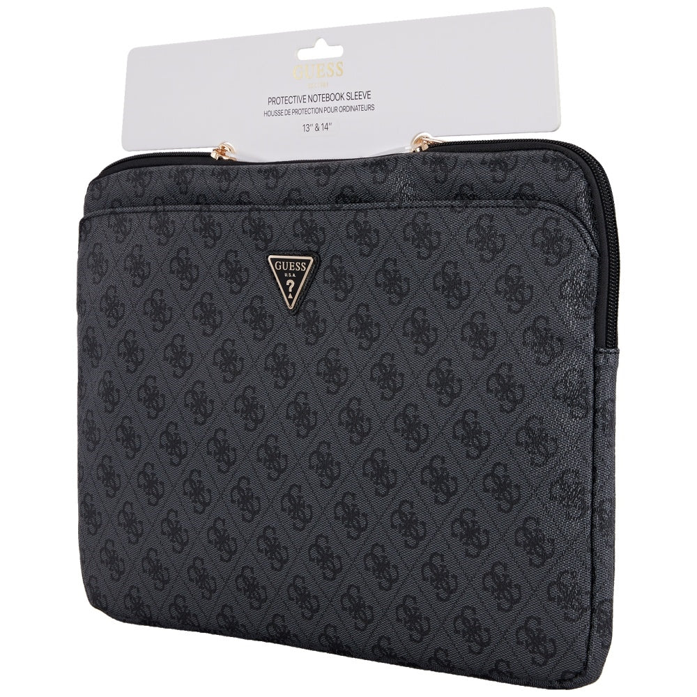 Ovitek Guess 4G Triangle Logo za prenosnik 14inch, črn