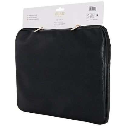 Ovitek Guess Grained Triangle Logo za prenosnik 14inch, črn