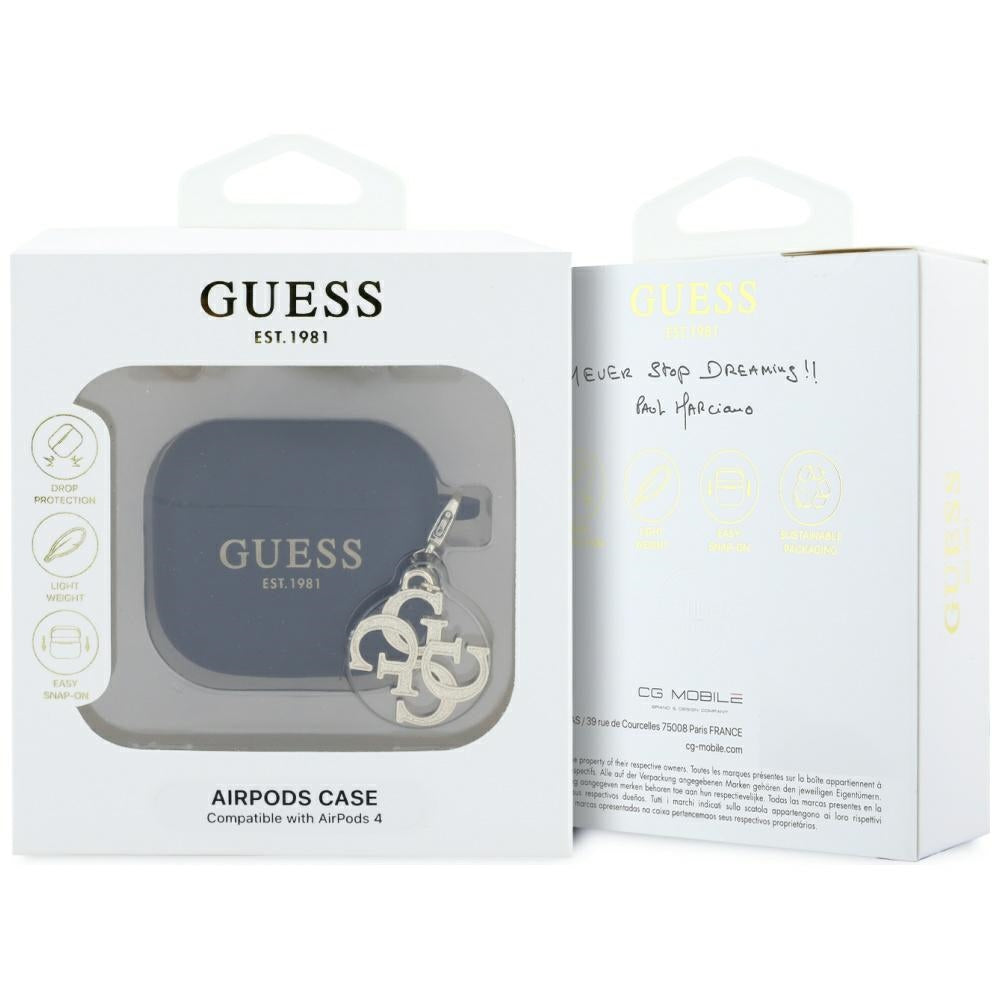 Guess W/4G Charm Case for Apple AirPods 4, Black