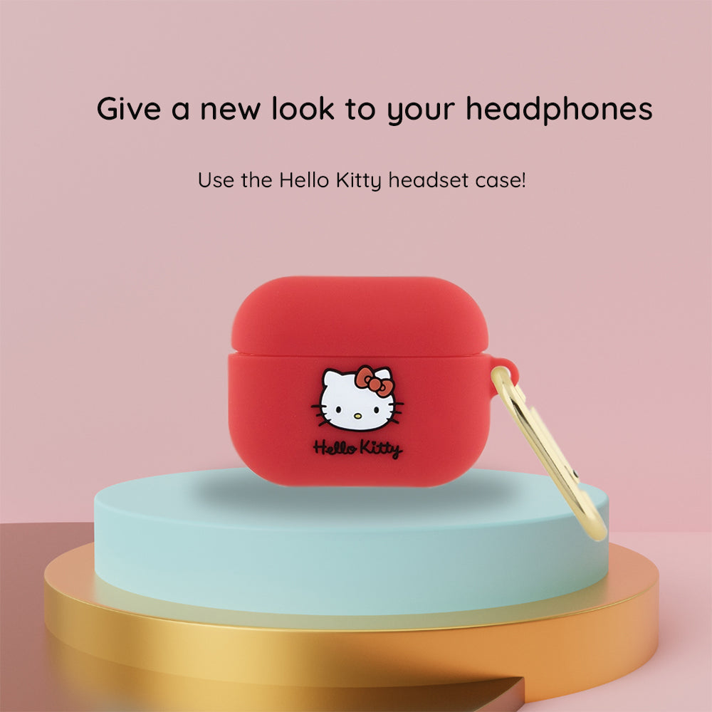 Ovitek Hello Kitty 3D Kitty Head za Apple AirPods Pro 2, Roza