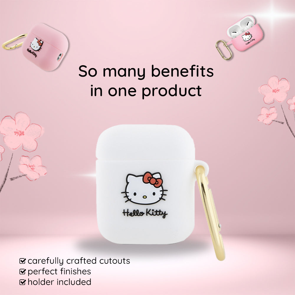 Ovitek Hello Kitty 3D Kitty Head za Apple AirPods Pro 2, Roza