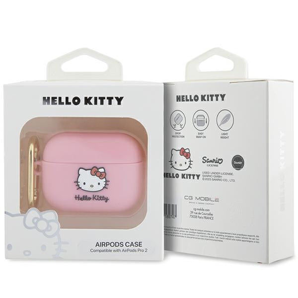 Ovitek Hello Kitty 3D Kitty Head za Apple AirPods Pro 2, Roza