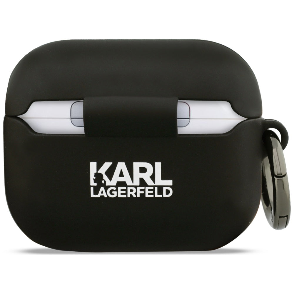 Ovitek Karl Lagerfeld 3D Karl's Head za Apple Airpods Pro 3, Črn