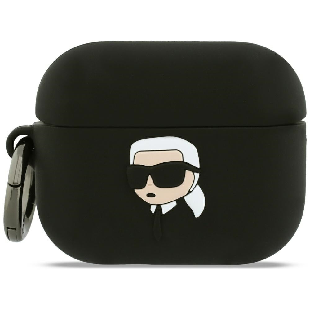 Ovitek Karl Lagerfeld 3D Karl's Head za Apple Airpods Pro 3, Črn