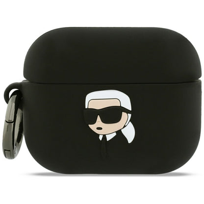 Ovitek Karl Lagerfeld 3D Karl's Head za Apple Airpods Pro 3, Črn