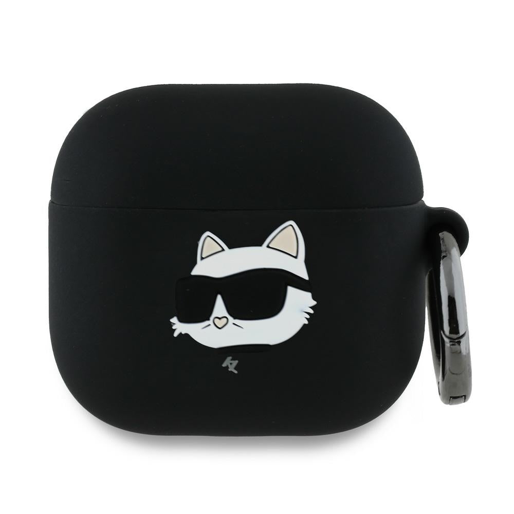 Ovitek Karl Lagerfeld 3D Choupette's Head za Apple AirPods 4, Črn