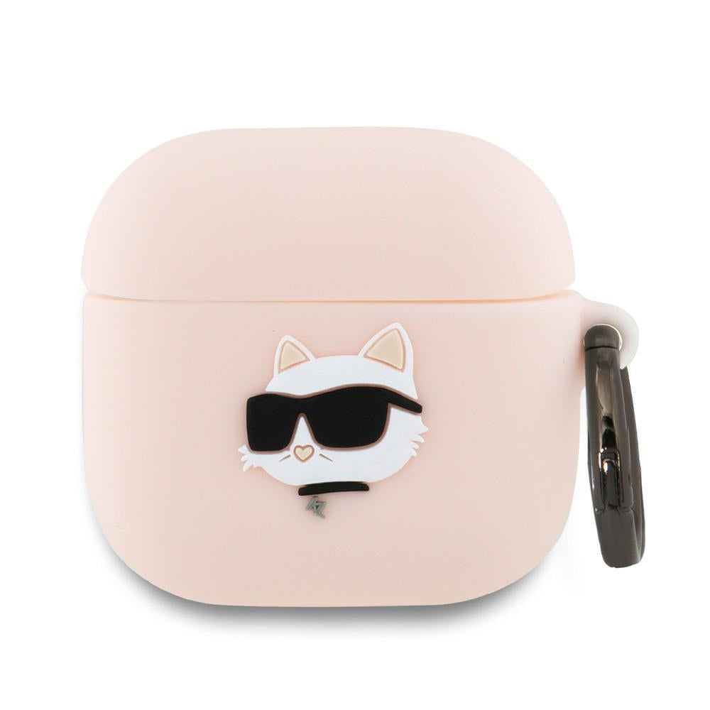 Ovitek Karl Lagerfeld 3D Choupette's Head za Apple AirPods 4, Roza