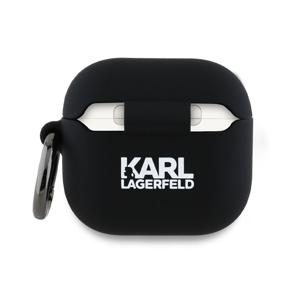 Ovitek Karl Lagerfeld 3D Karl & Choupette's Heads za Apple AirPods 4, Črn