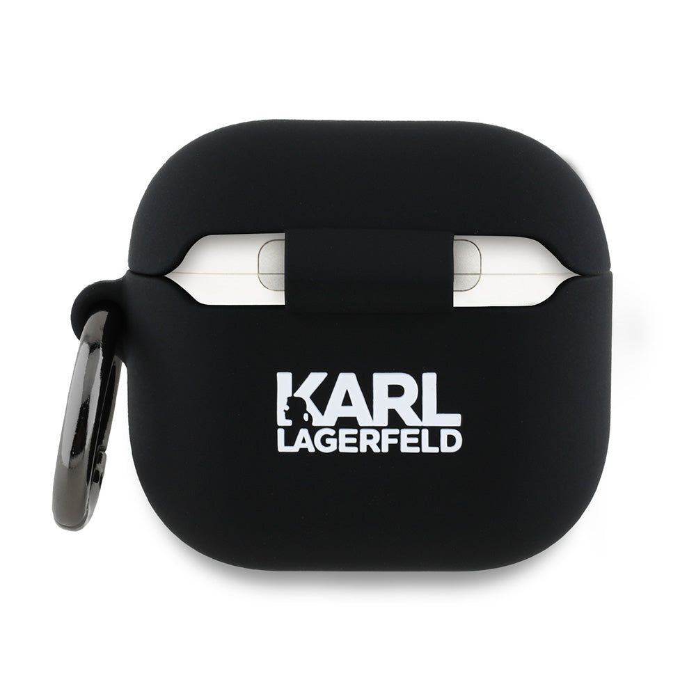 Ovitek Karl Lagerfeld 3D Karl's Head za Apple AirPods 4, črn