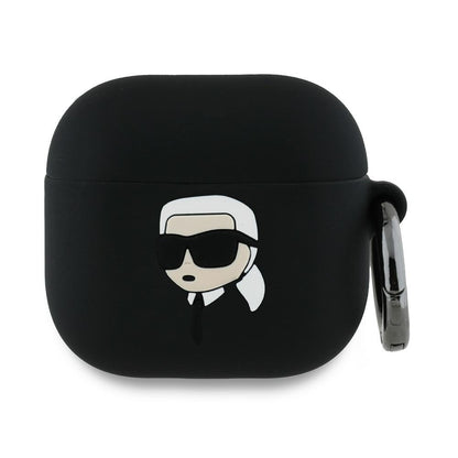 Ovitek Karl Lagerfeld 3D Karl's Head za Apple AirPods 4, črn