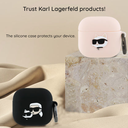 Ovitek Karl Lagerfeld 3D Karl's Head za Apple AirPods 4, črn