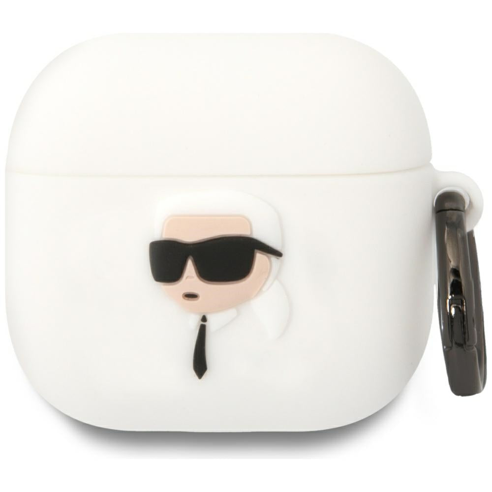 Ovitek Karl Lagerfeld 3D NFT Karl's Head za Apple AirPods 4, Bel