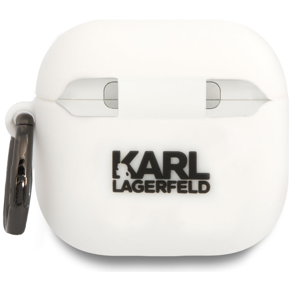 Ovitek Karl Lagerfeld 3D NFT Karl's Head za Apple AirPods 4, Bel