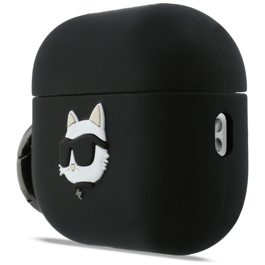 Ovitek Karl Lagerfeld Silicone Choupette's Head 3D za Apple AirPods Pro 3, črn