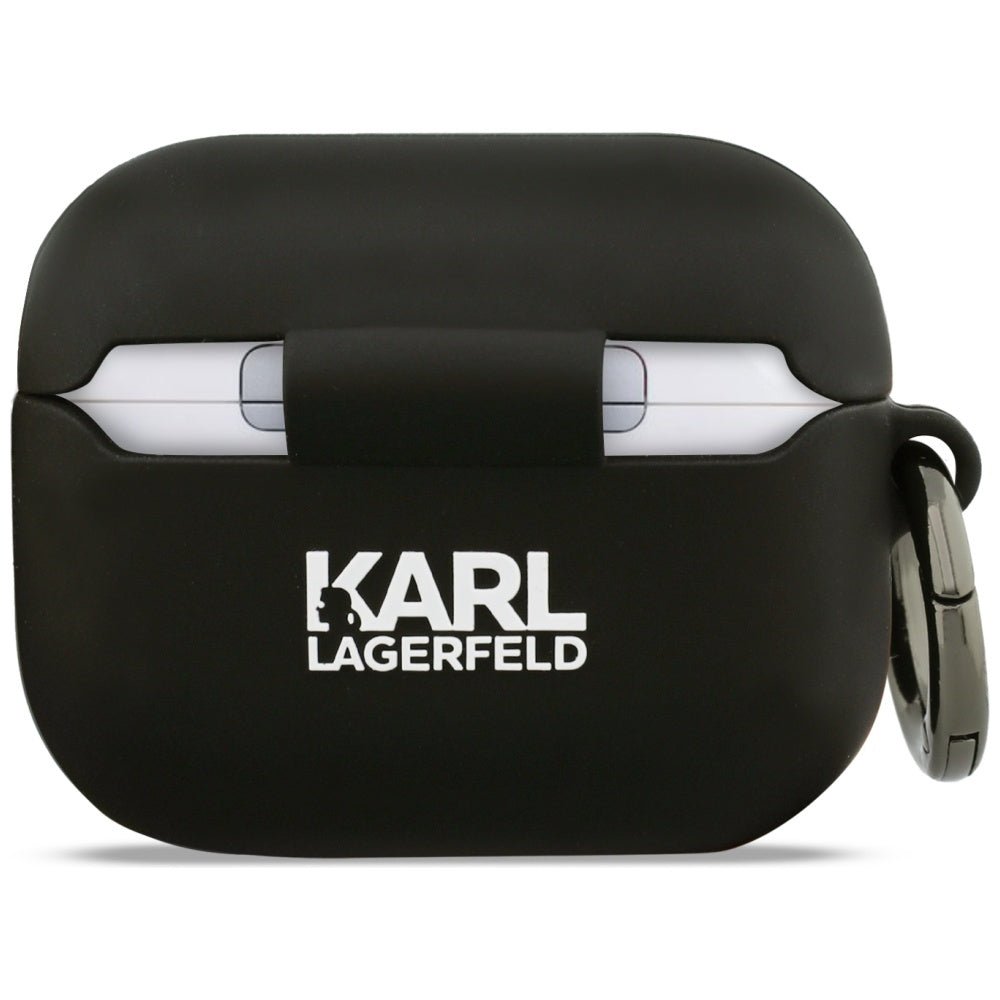 Ovitek Karl Lagerfeld Silicone Choupette's Head 3D za Apple AirPods Pro 3, črn