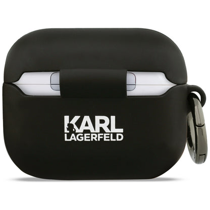 Ovitek Karl Lagerfeld Silicone Choupette's Head 3D za Apple AirPods Pro 3, črn