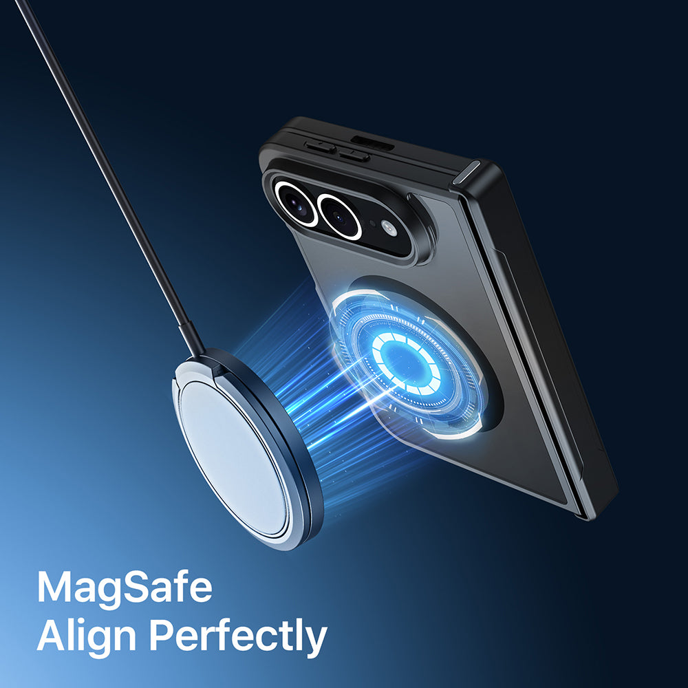 MagSafe ovitek z zaščito tečaja za Apple iPhone Duo, DUX DUCIS, Aimo, črn