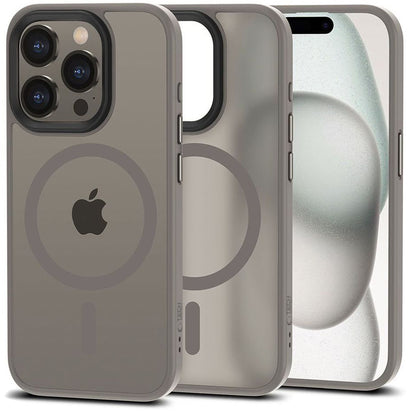 MagSafe Case for Apple iPhone 15 Pro, Tech-Protect, Magmat, Magmat, Gray 