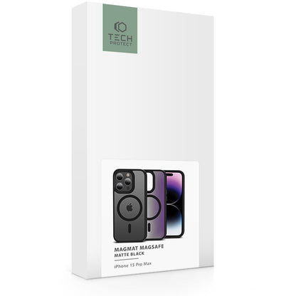 Ohišje MagSafe za Apple iPhone 15 Pro Max, Tech-Protect, Magmat, črno 