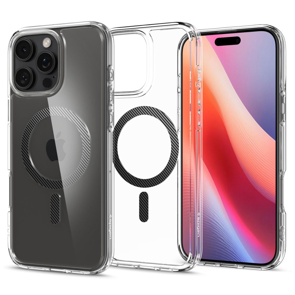 Ohišje MagSafe za Apple iPhone 16 Pro, Spigen, Ultra Hybrid, sivo ACS08131 