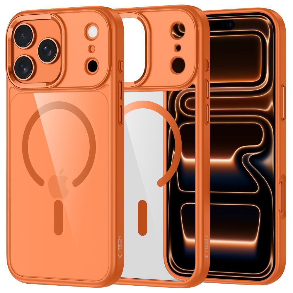 Ovitek MagSafe za Apple iPhone 17 Pro, Tech-Protect, Magmat, Oranžen