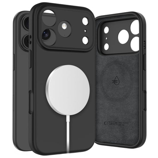 Ovitek MagSafe za Apple iPhone 17 Pro Max, Tech-Protect, Silikon, Črn
