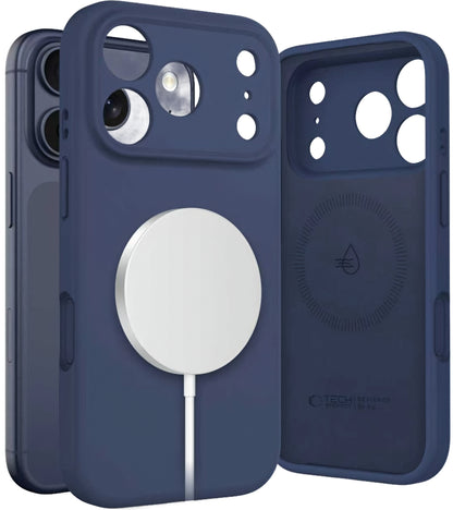 Ovitek MagSafe za Apple iPhone 17 Pro, Tech-Protect, Silikon, Temno modra