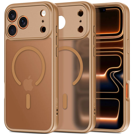 Ovitek MagSafe za Apple iPhone 17 Pro Max, Tech-Protect, BasicMag, Mat rjava