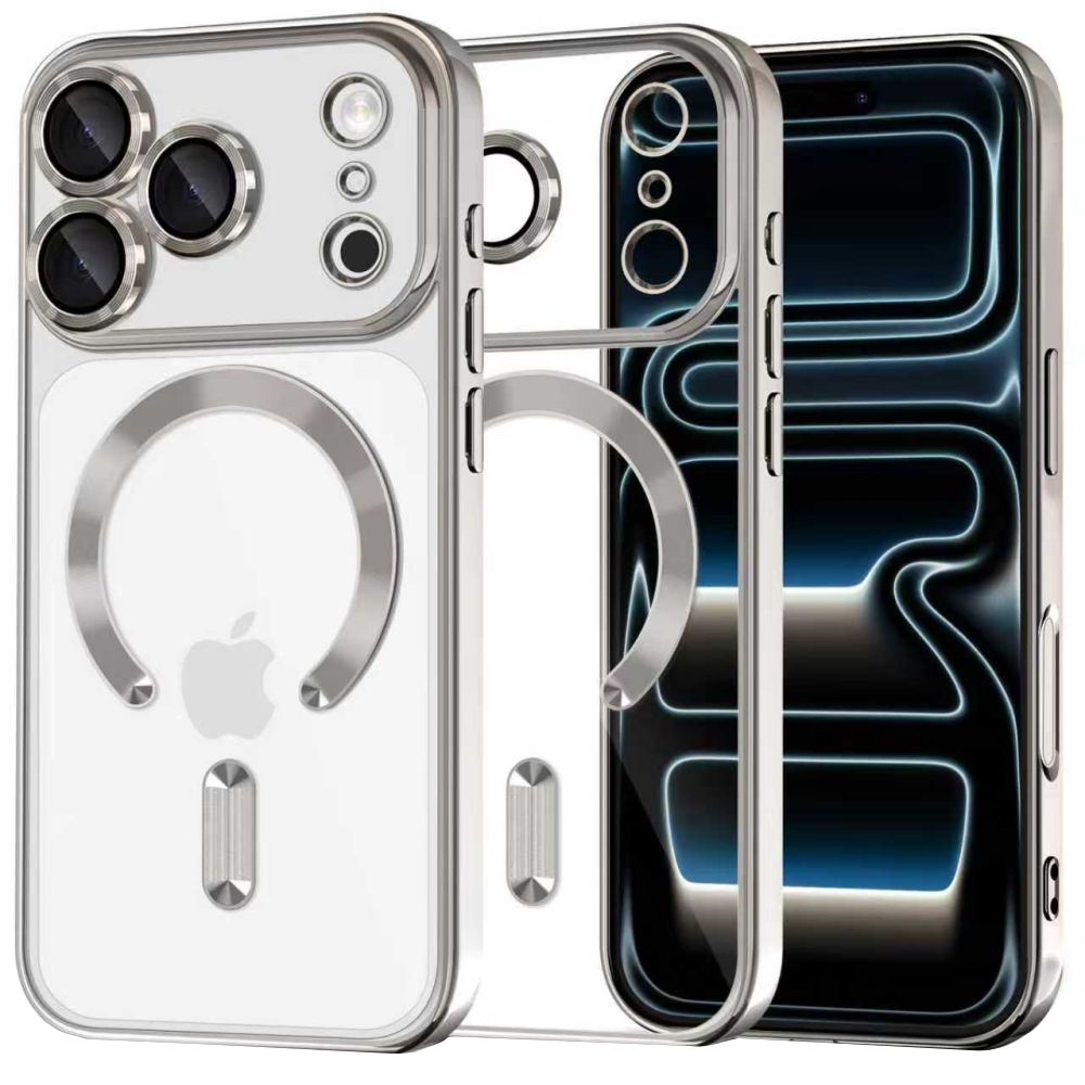 Ovitek MagSafe za Apple iPhone 17 Pro, Tech-Protect, Magflex, Srebrn