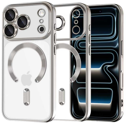 Ovitek MagSafe za Apple iPhone 17 Pro, Tech-Protect, Magflex, Srebrn