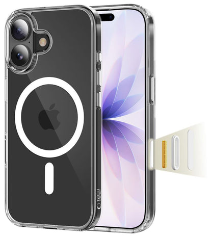 Ovitek MagSafe za Apple iPhone 17, Tech-Protect, Flexair Hybrid CC, Prozoren