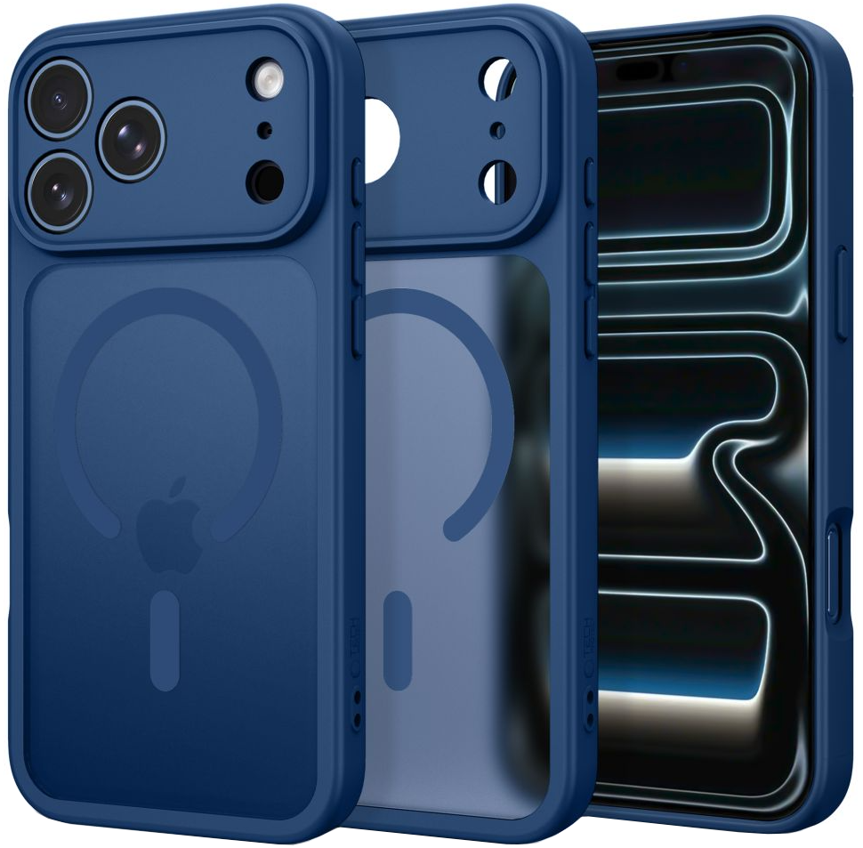 MagSafe ovitek za Apple iPhone 18 Pro Max / 17 Pro Max, Tech-Protect, BasicMag, mat mornarsko modra