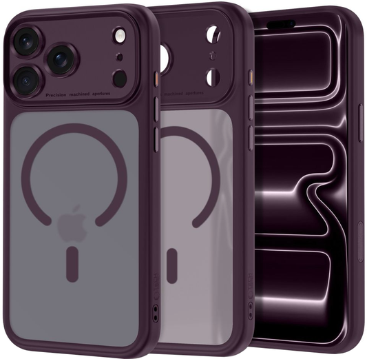 MagSafe ovitek za Apple iPhone 18 Pro / 17 Pro, Tech-Protect, MagPeak CC, mat bordo
