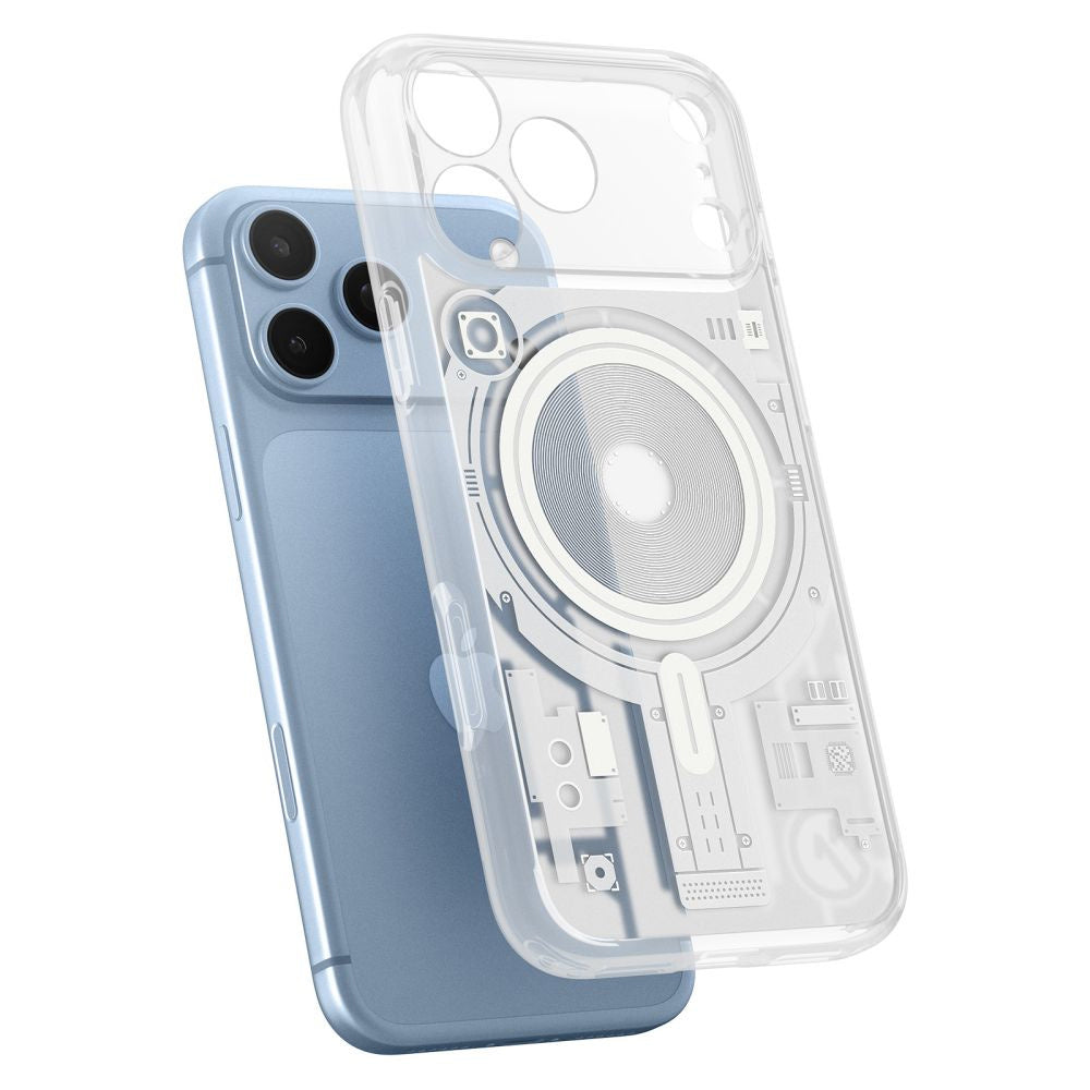 MagSafe ovitek za Apple iPhone 18 Pro Max / 17 Pro Max, Spigen, C11 Ultra Hybrid MagFit Element, bel ACS12307