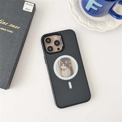 Ovitek MagSafe za Apple iPhone 15 Pro, OEM, okrogli zaslon Smart E-Ink, črn