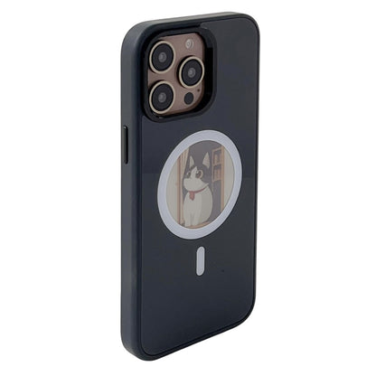 Ovitek MagSafe za Apple iPhone 14 Pro Max, OEM, okrogli zaslon Smart E-Ink, črn