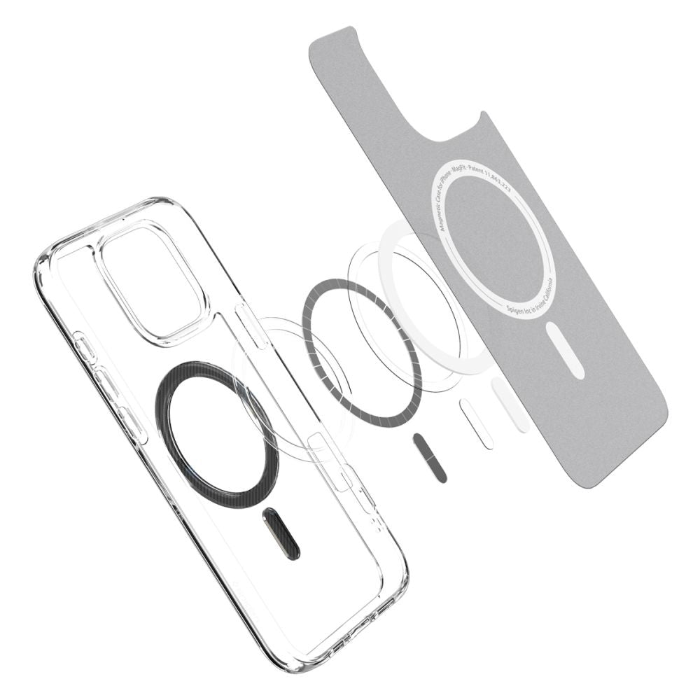 Ohišje MagSafe za Apple iPhone 16 Pro, Spigen, Ultra Hybrid, sivo ACS08131 