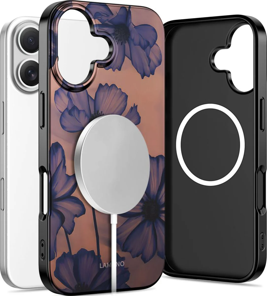 Ovitek MagSafe za Apple iPhone 17, Tech-Protect, Lamano Velvet Night, Črn