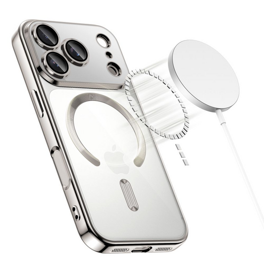 Ovitek MagSafe za Apple iPhone 17 Pro, Tech-Protect, Magflex, Srebrn