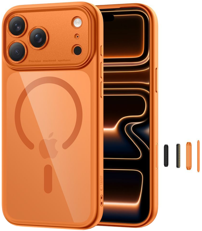 Ovitek MagSafe za Apple iPhone 17 Pro, Tech-Protect, MagPeak, Oranžen
