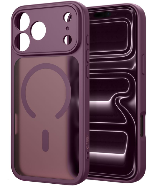 MagSafe ovitek za Apple iPhone 18 Pro / 17 Pro, Tech-Protect, BasicMag, mat bordo