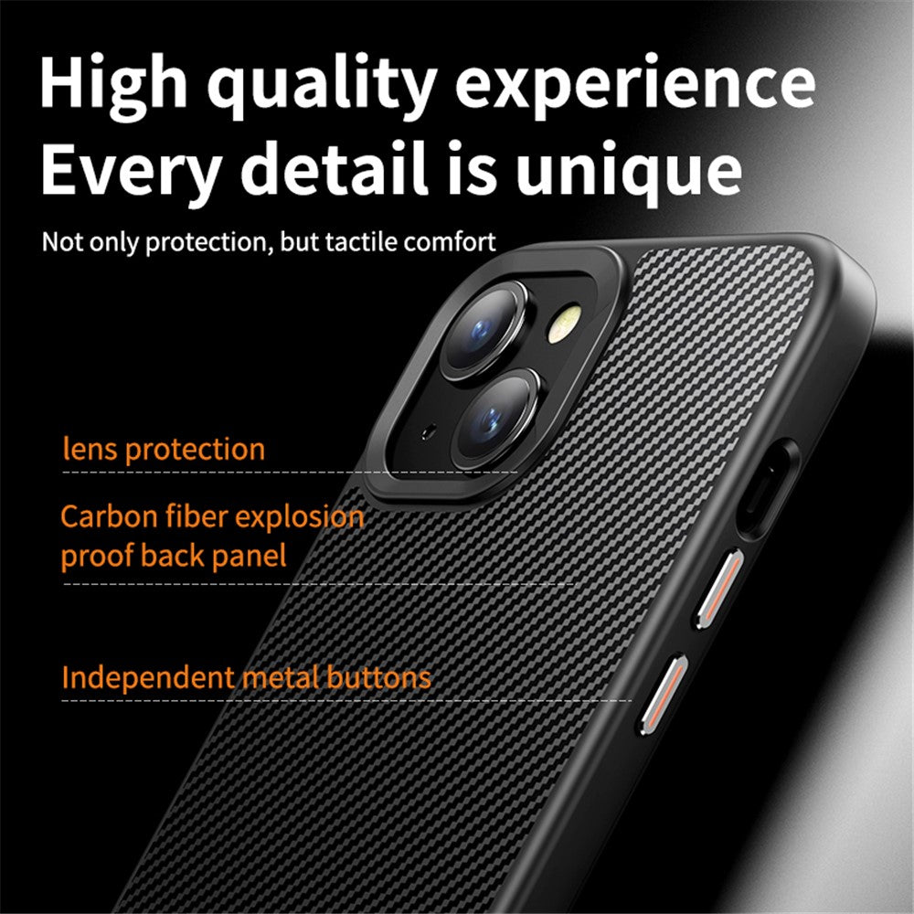 Ovitek MagSafe za Apple iPhone 15, OEM, ogljik, črn
