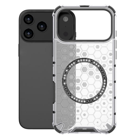 Ovitek MagSafe za Apple iPhone 17 Pro Max, Techsuit, HoneyComb Shield, Bela