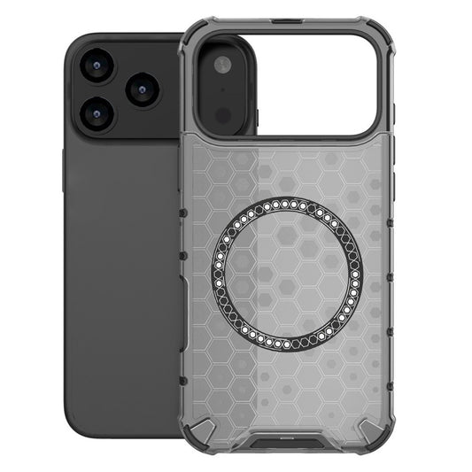Ovitek MagSafe za Apple iPhone 17 Pro Max, Techsuit, HoneyComb Shield, Črn