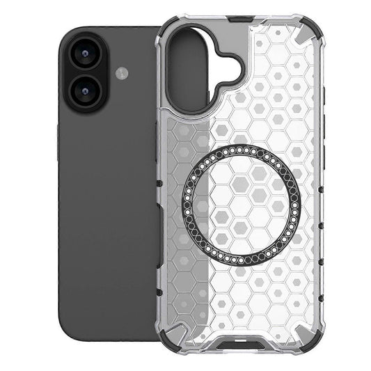Ovitek MagSafe za Apple iPhone 17, Techsuit, HoneyComb Shield, Bela